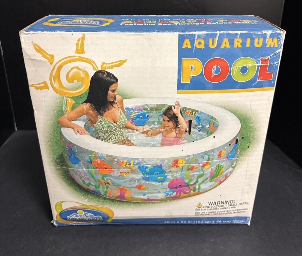Intex The Wet Set 60”x 22” Aquarium Pool See Through Aquarium Deluxe Walls 2007
